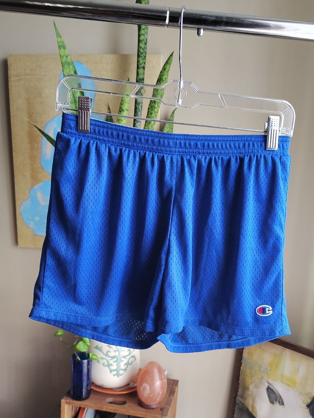 Women's Champion Athletic Mesh Shorts — Royal Blue